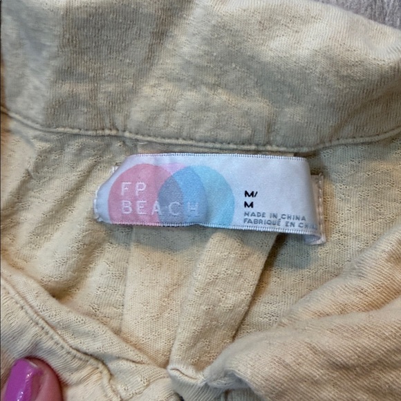 Free People Beach Yellow Shane Mini Dress Cover Up Size Medium - Picture 6 of 9